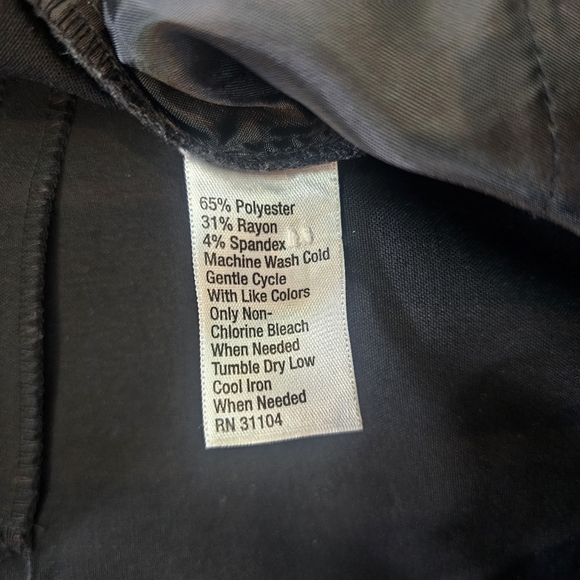 Cynthia Rowley Black Stretch Dress Pants Trousers Size 6 - Picture 5 of 9